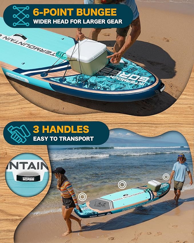 11'x34 Ultra Wide Paddleboard, Inflatable SUP&430lb Capacity for All Skill, Stand-up Paddle Board for Yoga/Family, EVA Deck, US Fin, High-Pressure Pump, 100L Bag, Safety Leash