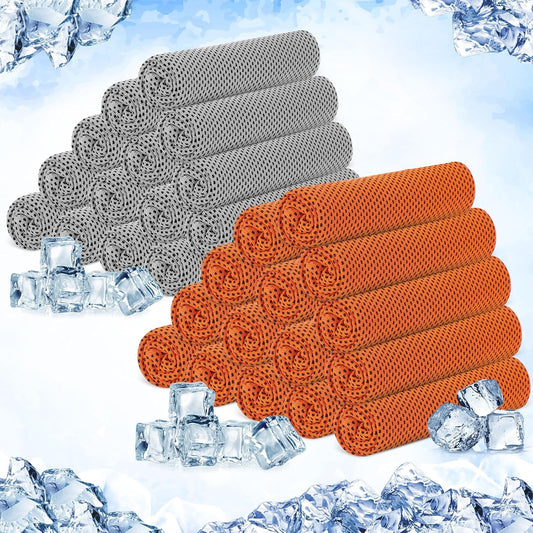 Hosuly 30 Pack Cooling Towels, 40"x12" Ice Breathable Soft Chilly Sweat Rag Microfiber Workout Rags for Gym Cooling Towels for Neck and Face for Yoga Golf Sport Running