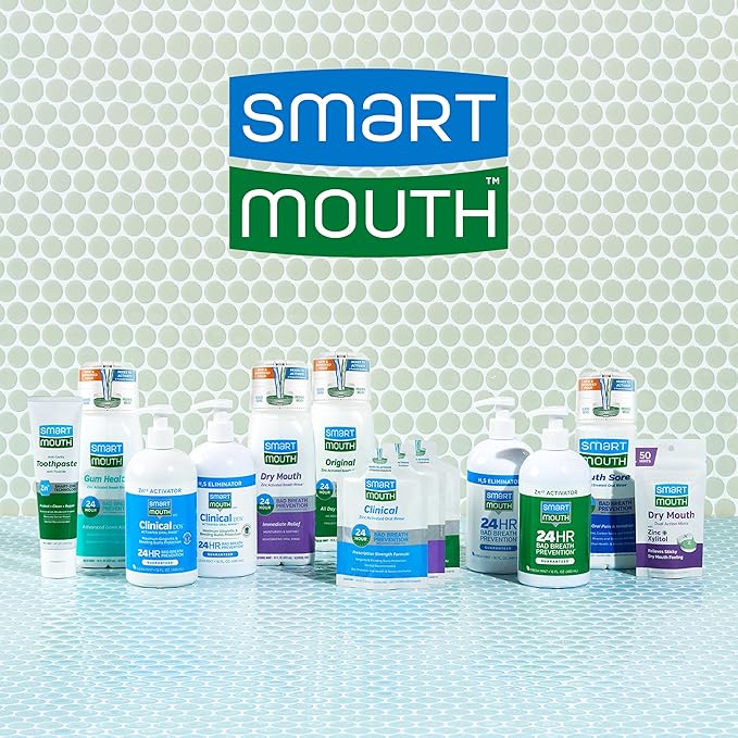 SmartMouth DDS Activated Clinical Mouthwash - Adult Mouthwash for Fresh Breath - for Gum Health, Gingivitis & More - Clean Mint Flavor, 16 fl oz (2 Pack)