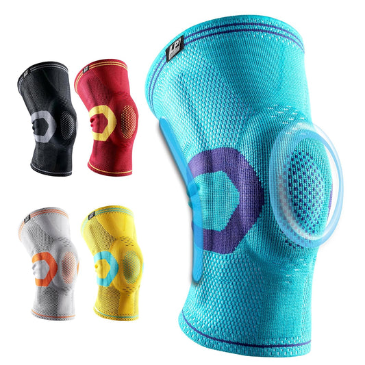LP 170XT Compression Knee Sleeve with Silicone Pad and Bilateral Stays - Breathable Support for Running, Basketball, and Soccer (Blue, Medium,1pcs)