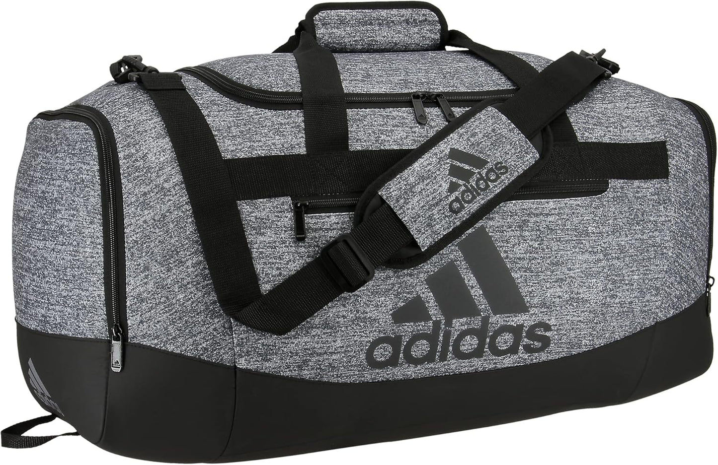 adidas Unisex Defender 4.0 Gym Duffel Bag for Men and Women, Jersey Onix Grey/Black, Medium (66L)