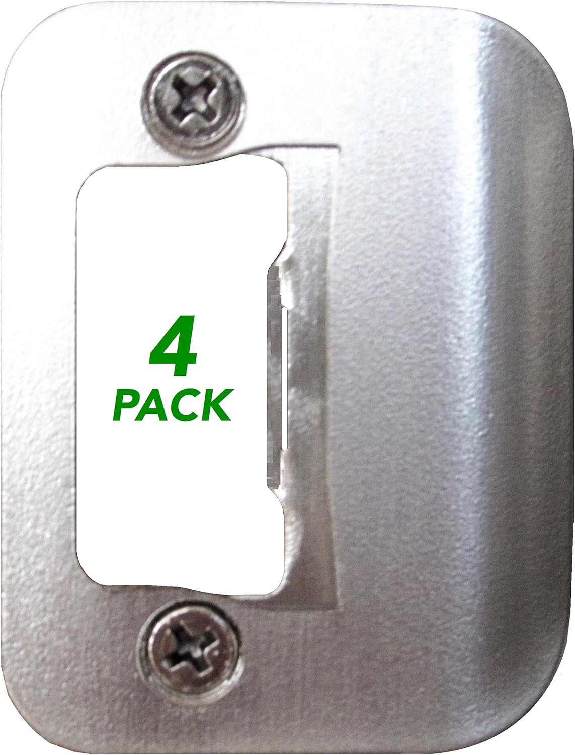 4-Pack Gator Door Latch Restorer - Strike Plate (Satin Nickel)