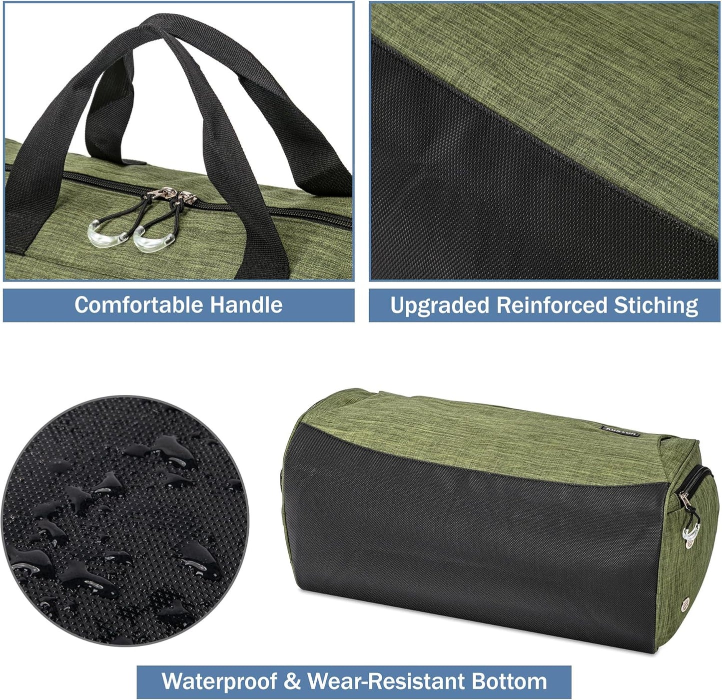 Kuston Sports Gym Bag with Shoes Compartment, Trolley Sleeve and Wet Pocket Gym Duffel Bag Overnight Bag-Upgraded