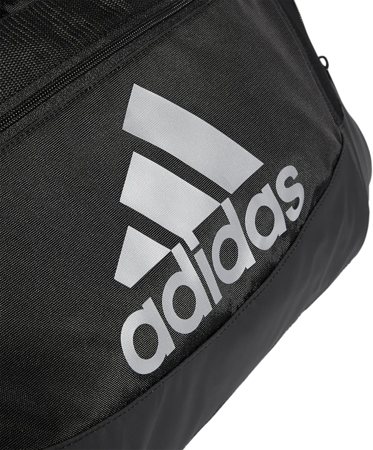 adidas Unisex Defender 4.0 Gym Duffel Bag for Men and Women, Black/Silver Metallic, Small (38L)