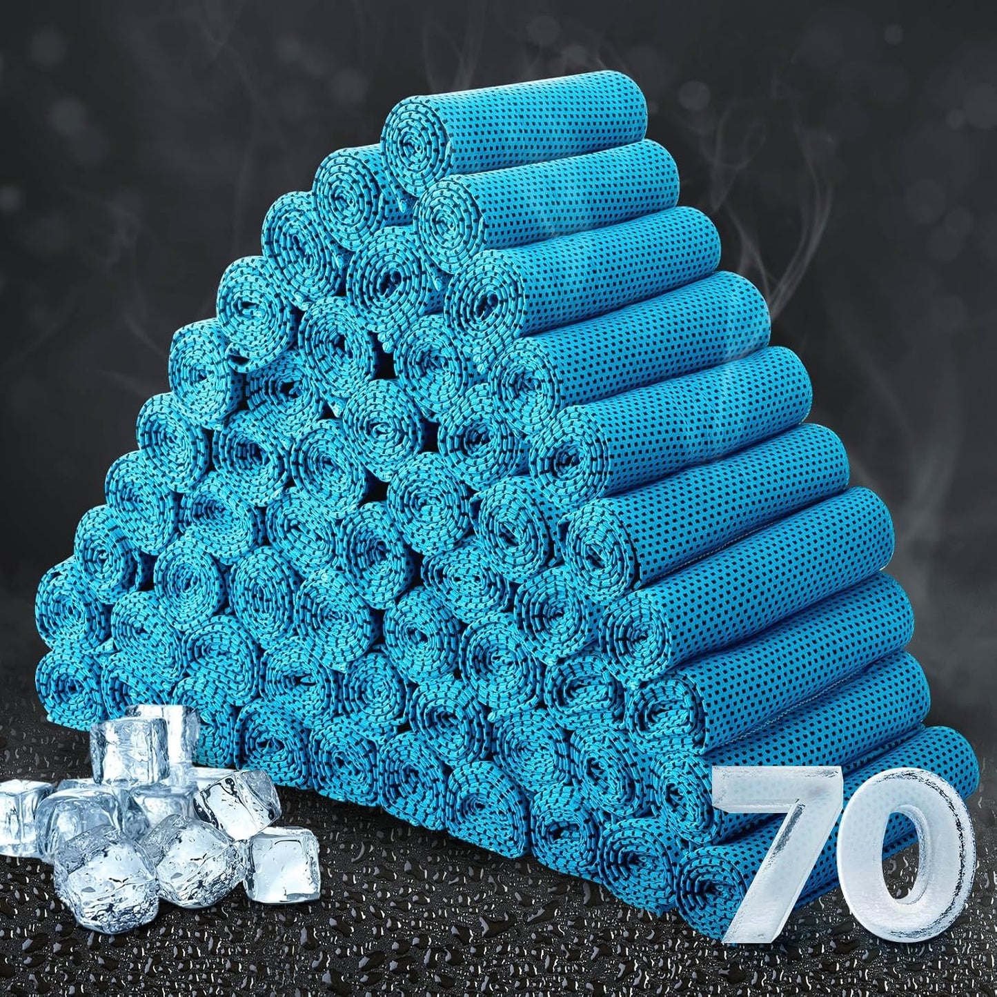 Honoson Cooling Towel Bulk - Neck & Face Cool Chilly Towels Microfiber Breathable Sport Sweat Rag for Gym, Yoga, Travel, Camping, Running, Outdoor