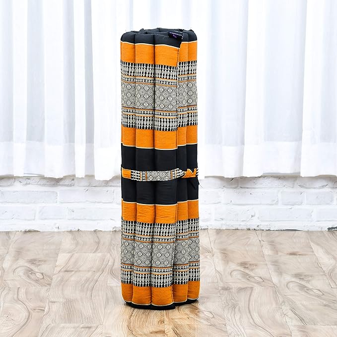 Leewadee Zabuton Seating Cushion – Square Floor Seat for Meditation Exercises, Light Yoga Mat Filled with Kapok