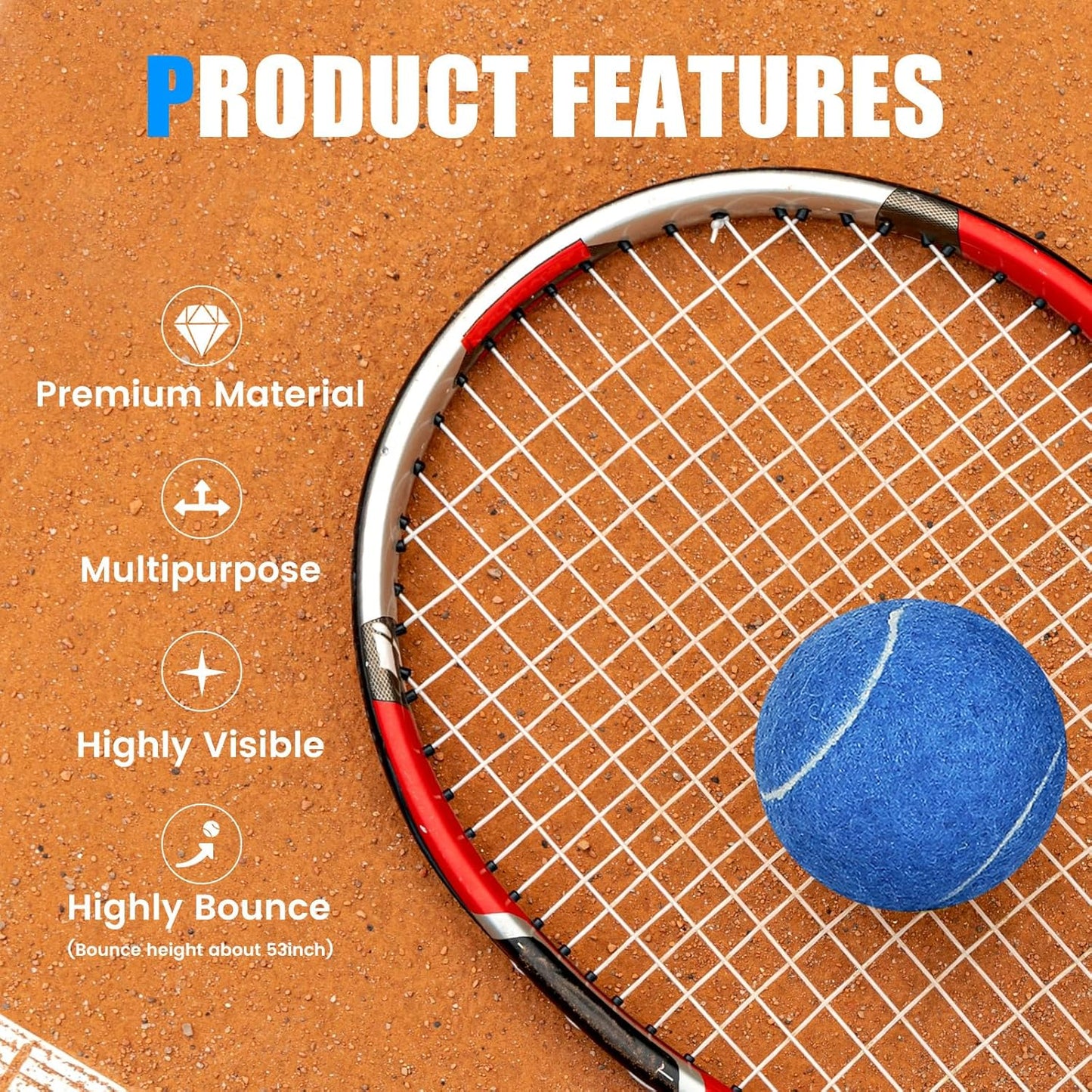 30 Pack Tennis Balls, Training Tennis Balls, Pet Dog Playing Balls, Practice Tennis Balls with Mesh Bag for Transport and Beginner Training