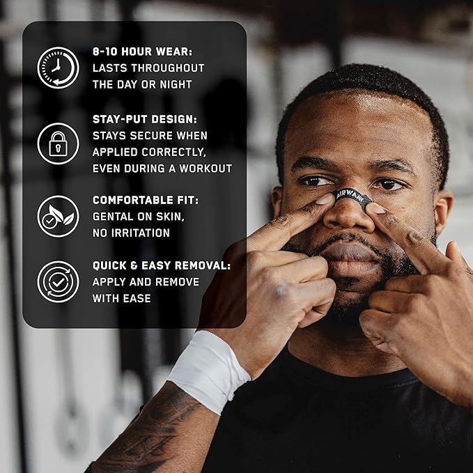 AIRWAAV Nasal Strips (30 Ct) - Nose Strips to Boost Oxygen Intake, Reduce Snoring, Improve Sleep Quality and Recovery - Extra Strength Snoring Solution - Breathe Better in Every Moment (Large)
