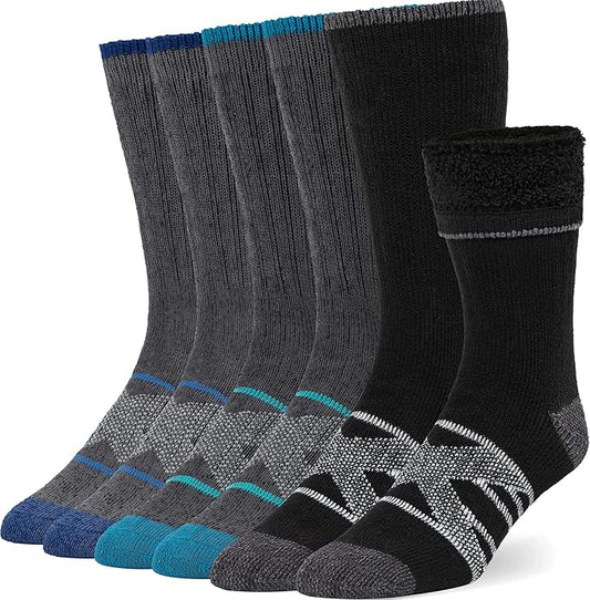 Alvada Merino Wool Hiking Socks Thermal Warm Crew Winter Boot Sock For Men & Women 3 Pairs