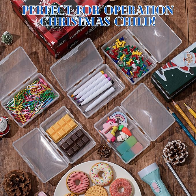 100 Pcs Travel Soap Container Portable Plastic Soap Boxes Bulk with Lid Homeless Donations Bulk Gym Shower Tour Groups Hotel Outdoor Camping (White)