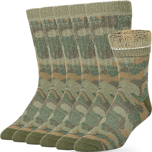 Alvada Merino Wool Hiking Socks Thermal Warm Crew Winter Boot Sock For Men & Women 3 Pairs