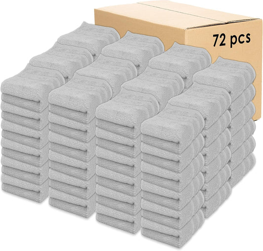 Kaufman - Premium Hand Towels Set for Bathroom, Spa, Gym, and Face Towel 100% Cotton Ring Spun, Ultra Soft Feel and Highly Absorbent Towels (Light Gray, 72-PK)
