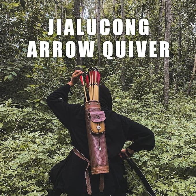 Arrow Quiver or Rustic Leather Quiver - Back Quiver for Arrows and Crossbow Quiver - Bow Quiver and Quiver for Compound Bow - Traditional Arrow Holder