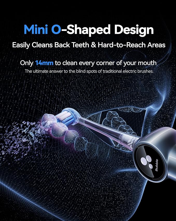 RANVOO AirJet II Original Replacement Head, Upgraded Jet Clean, 100% Plaque Removal, Conada Certified, White for Adult Protect Gum Orthodontic Teeth, Set of 3 Mixed Brush Heads